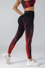 Ensembles actifs 2pcs Yoga Set Femmes 3D Red Fire Print Top Top High Hip Hip Louting Leggings Workout Gym Tenues Sports Fitness Suisse Running