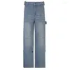 Jeans pour femmes Y2K Femmes 2000 A esthétique Low Rise Side Cutout Détect Fit Boyfriend Denim Pantal