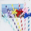 Wegwerpbekers Straws S Straw Party Supplies Bow-Tie Drink Paper Bowknot Decorations