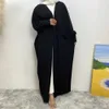 Vêtements ethniques Modestes Abaya Ramadan Mode musulmane Dubaï Abaya Long Hijab Robes avec ceinture Islam Vêtements Abayas Robes africaines pour femmes Kaf T240510