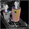 Other Interior Accessories Luxury Diamond Car Diffuser Humidifier With Led Light Air Purifier Aromatherapy Freshener Drop Delivery Aut Otked