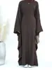 Ethnische kleding Ramadan Khimar Abaya Dubai Saoedi -Arabië Turkije Islam Moslim bescheiden jurken Gebedkleding voor vrouwen Ka Robe Femme Musulmane T240510