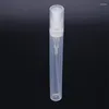 収納ボトルトップセール1000pcs / lot 5ml空の透明なプラスチックスプレーボトルメイクアップ香水アトマイザー補充可能