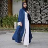 Ethnic Clothing New Kimono Abaya Dubai Stripe Belted Cardigan Robe Woman Corban Ramadan Eid Al Adha Loose Moroccan Gulf Women Chiffon Robes T240510