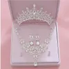 Bling Bling Set Crowns Naszyjnik Kolczyki Stop Kryształowa cekinowa cekinowa biżuteria ślubna akcesoria ślubne