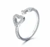 New Shinning 925 Sterling Silver Hearts Lock CZ Open Promise Ring Jewelry13075158626712