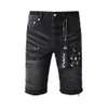 Purple Brand Jeans Shorts Designer Herren Purple Jeans Shorts Hip Hop Casual Kurzknie Lenght Jean Kleidung 29-40 Größe Hochwertiges Denim-Denim-Hose-Hose