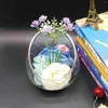 Wazony przezroczyste skośne miski szklane szklane wazon mini cukierki do dekoracji ślubnej