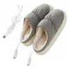 Pantoufles 1 paire électrique Excellent anti-glissement hiver pour les chaussures chauffées à usure quotidienne maison