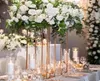 Display Flower Stand Candle Holder Road Lead Table Centerpieces Metal Gold Stand Pillar Candlestick For Wedding Candelabra 0003432813