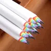 Карандаши 6 карандашей/партия HB Rainbow Pencil Stationery Project Project Project Suppors Симпатичная школа карандаш басвуд офисная школа подарок D240510