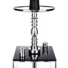 Arabian Acrylic Hookah Pot Set With LED Iamp Square Single Tube Hookah Finished Accessories 240510