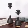 Candlers Black Metal Tall Candlestick Holder Bougies Idéal pour les accessoires de décoration de table intérieure de la salle à manger de mariage