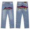 Pantalon de randonnée Ripped Hip Hop High Street Talk Show Music Denim Rock Jeans Ripped For Trend Brand Vintage Pant Diffusion en détresse