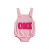 Rompers One Outfit Baby Girl Boy First 1st Birthday Summer Strap Embroidery Bubble Romper Cute Year Old Gifts Clothing