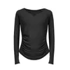 Active Shirts Sport Yoga Fitnessstudio Crops Fitness Frauenhemd Kleidung Activewear Workout Squat Sportswear Long Sleeve Übung