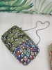 Drawstring Blue Green Black Red Multicolor Woman's Dinner Party Handtas Vrouwelijke Crystal Metal Wedding Bruidal Koppeling Turn -Lady Avond Tassen