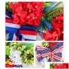 Fleurs décoratives couronnes artificielles hortenanes couronnes American Independence Day / 4th of Jy for Front Door Wall Window Farmhouse ho dhr9p