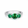 Con piedras laterales JQueen Día de San Valentín presente 925 STERLING SIGLE Fashion Stone Solid Ring para mujeres Joyas finas