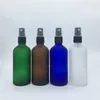 Storage Bottles Travel Bottle 100ml Amber Blue Green Transparent Frosted Glass With Sprayer 100cc Perfume Spray 240pcs