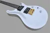 Factory Custom White Electric Guitar met Maple Top, Ebony Fletboard, Abalone Fret Inlay, HH Pickups, CA