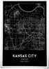 Luosucsf Kansas City Map Poster Kansas City Map Wall Art Us Map Poster Printing Picture Hanging Decoration Home Canvas Oil Painting for Bedroom