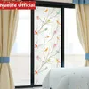 Pegatinas de ventana pájaros y árboles estampados con pegatinas electrostáticas de vidrio sin pegatinas Película de la puerta de la puerta del baño Opque