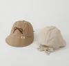 ソリッドボウノット野球の赤ちゃんファッションサンハットかわいい刺繍漁師帽子幼児サンボンネット