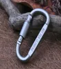 جديد في الهواء الطلق سلامة الشبك ألومنيوم سبيكة Dshape تسلق زر carabiner snap clip hook keykain keyring carabiners camping hiki8475462