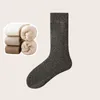Women Socks 1Pairs Warm Cashmere Women's Winter Thick Home Sleep Comfy Plush Floor Sock Casual Simple Soft Cold Snow Solid Sox Girl's
