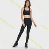 Al-0010 Adjustable Shoulder Strap Sports Bra Elastic Waist Training Yoga Pants Women Activewear Set 104
