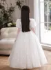 Mädchen Kleider Kinder Klavier Performance Kleid kleine Gastgeber Prinzessin Geburtstagsfeier Blume Weißer Schleier