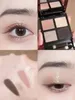 Berühmtes Make -up Lidschatten 4 Farben Matte schimmern natürliche wasserdichte Lidschatten Schatten Palette mit Pinsel 11 Styles kostenlos schnelles Schiff