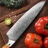 Damascus Kitchen Knife 67-Layer Japanese VG10 Steel Chef's Knife, Cleaver Knife,Santoku Knife, Boning Knife