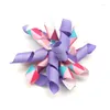 Appareils pour chiens 100pc / lot Hair Summer Hair Bows Ribbon Small Dogs Grooming with Rubber Bands Pet Accessoires