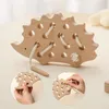 Drewniana płyta gwintowa dla dzieci Montessori Beech Edue Education Toy Button Blocks Puzzle Baby Prezenty 240509