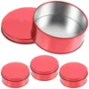 Förvaringsflaskor 4 datorer Biscuit Box Candy Cookie Wedding Tom Tins Bakery With Lid Christmas Lids