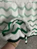 2024SS Gree Match Green Modèle Shirt et shorts en coton à haute densité Crochet en coton