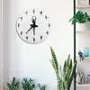 Horloges murales Ballerina Clock Simple Modern 30cm Ballet Dancer Ornement pour Office Girls Room Dancing Studio Living Home Decor