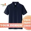 Polos maschile estate New Mens Polo Shirt 100% Cotone Short Casual Solid Top Stamped personalizzato La tua foto di design o Womens Polol2405