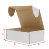 50 cajas de papel corrugadas 6x4x2 "(15.2 * 10 * 5cm) Blanco exterior y amarillo por dentro