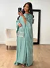 Roupas étnicas Ramadan Eid Satin Batwing Butterfly Abaya Dubai Luxo 2024 Muslim Maxi Kaftan Dress abayas para mulheres Ka Robe femme vestidos T240510
