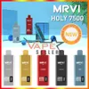 オリジナルのH-Q-D MRVI Holy 7500パフスマートスクリーンディスプレイ充電式600mAhバッテリー15mlポッドメタルシェルペン付きの使い捨て蒸気eタバコ