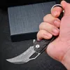 VG10 DAMASCUS STEEL FOCKING CLAW KARAMBITS KNIFT ROSOWROOD EBONY HANDT Taktisk fickjakt Camping EDC Survival Tool Knives A1793