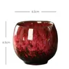 1pcs Kiln Change China Cerrac Cup Porcelain Kung Fu TaUs Pottery Drinkware Table Vare-café Tasse de vin de vin en gros 240510