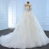 Abiti da sposa arabo Dubai scintillanti 2024 maniche lunghe con maniche lunghe al collo alto abito da sposa più dimensioni per dimensioni personalizzate