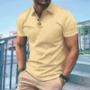 Polo-shirts pour hommes Cound Collid Color Slim Fit Fit de golf de haute qualité de haute qualité