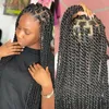 Wigs tressés de 26 pouces pour femmes noires fausses locs déesse en dentelle complète perruques tressées jumbo noués sans tresse synthétique perruques frontales 240430