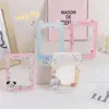 Cadres mignons en acrylique Carte Holder Sleeve PO Protection Pendre Idol Afficher Stand Brick Bricktop Decor