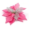 Fleurs décoratives 10pcs chrismas artificiel de Noël de Noël pour la maison de bricolage DIY Decoration Gift 25cm Fake Flower Supplies y30